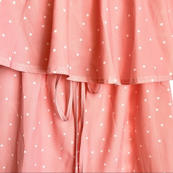 Super cute Private Label Peach Polka Dot Romper! Sz S 👙🏖☀️🛍 - Picture 7 of 17